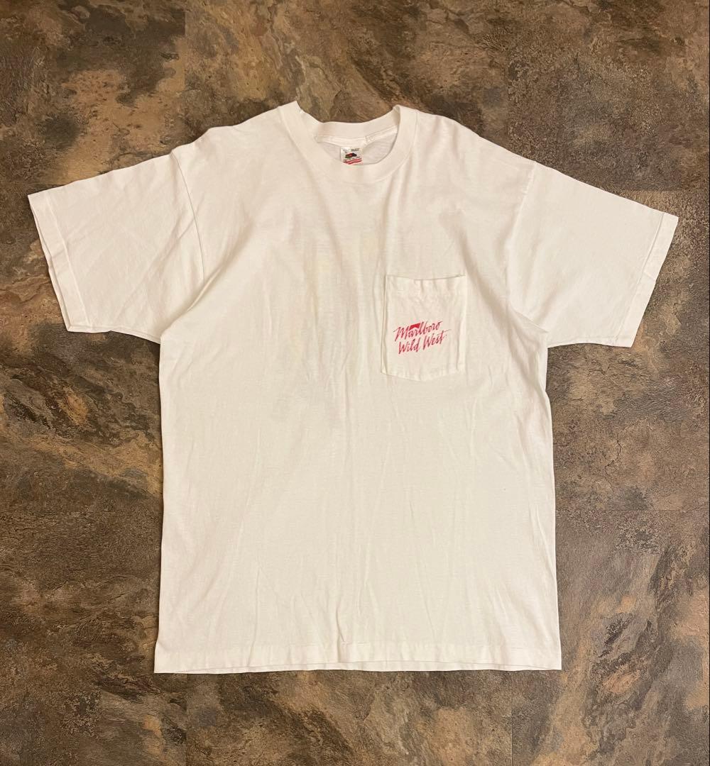 90s Marlboro バックプリント ポケット マルボロマンTシャツ XL - メルカリ