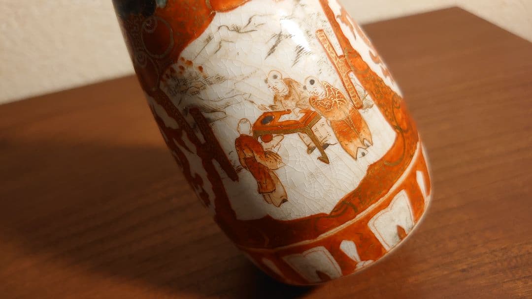 古九谷 徳利 赤絵 華入 馬の図 仙人図 古九谷 九谷焼 徳利 龍