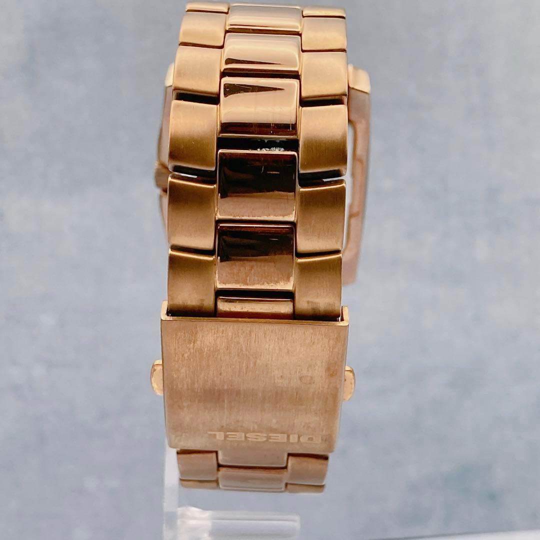 稼動品✨美品 DIESEL ディーゼル スクエア ブラウンボーイズ メンズ腕時計