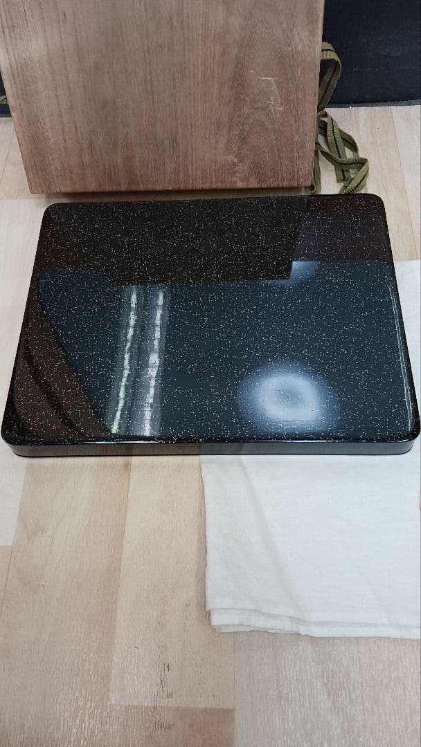 名工加賀蒔絵師太田抱逸作蒔絵描金手形盆 家紋 輪島塗 漆器 盆