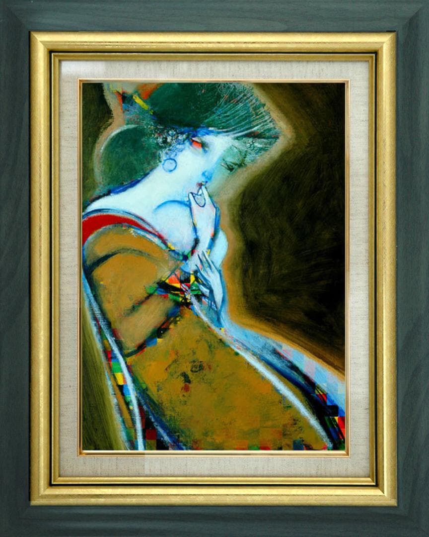 油絵 菅家令子 絵 絵画 インテリア F4-080514 人物 女性像