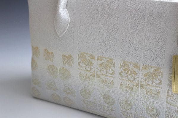 新品未使用 ！！特別セール！！京都 西陣 正絹 帯使用 利休バッグ 25918