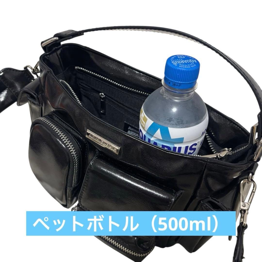 ANNA SUI NYC マルチポケットチビバッグ （メタリックブラック）