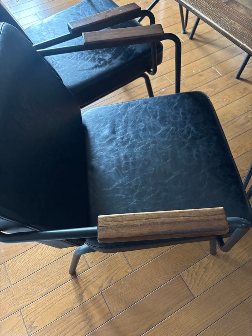 LOWYA（ロウヤ）　ヴィンテージ風ダイニングテーブルセット　大阪府引き取り限定