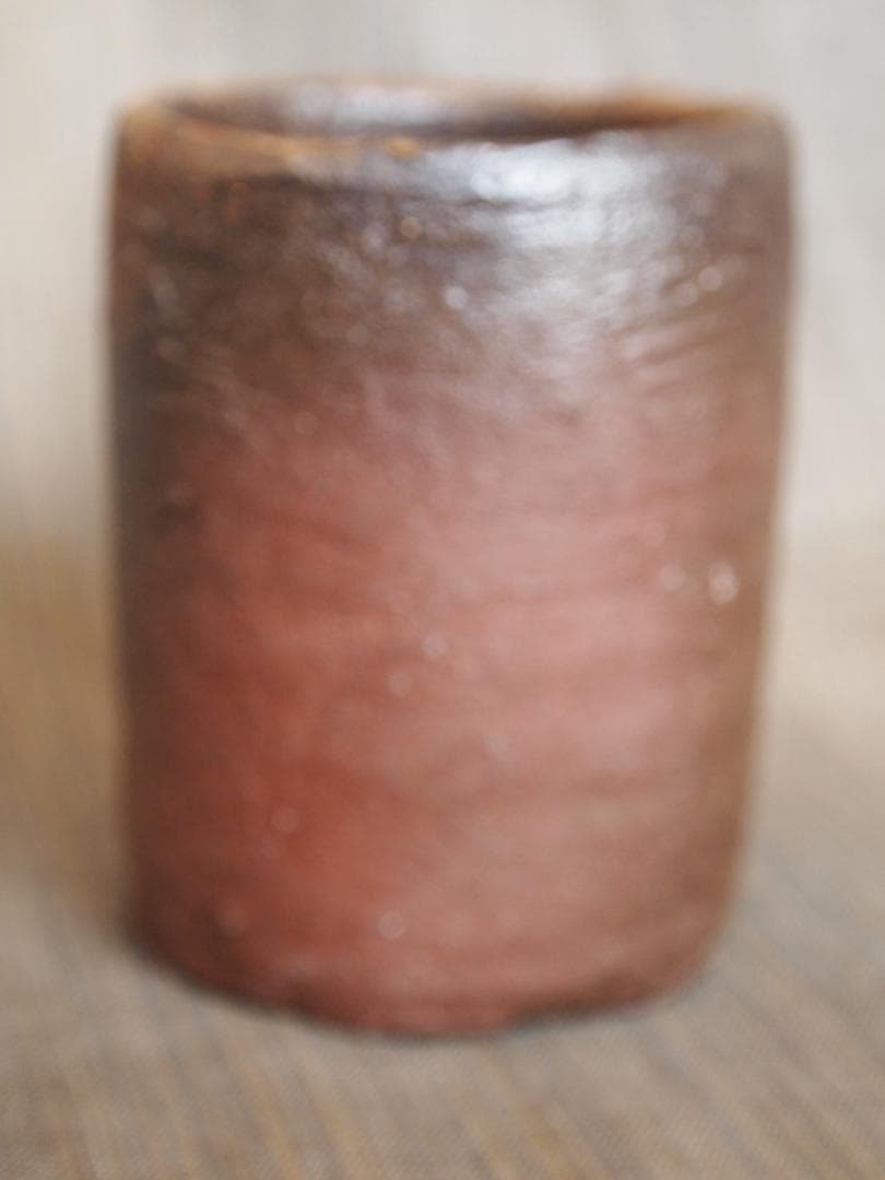 人気作家★竹中健次【師：伊勢崎淳】★備前麦酒呑★共箱・布・栞