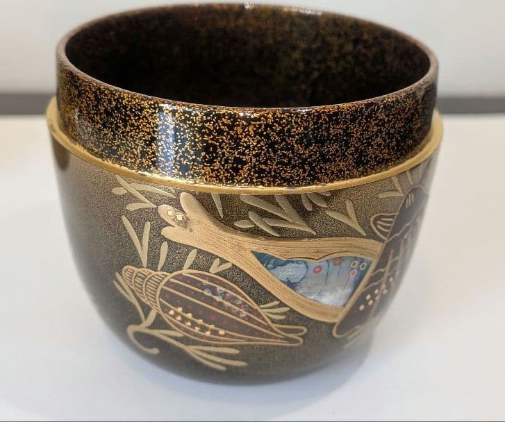 個人秘蔵-茶道具さま専用『海松貝蒔絵』大棗 新家新斎作 棗 茶器