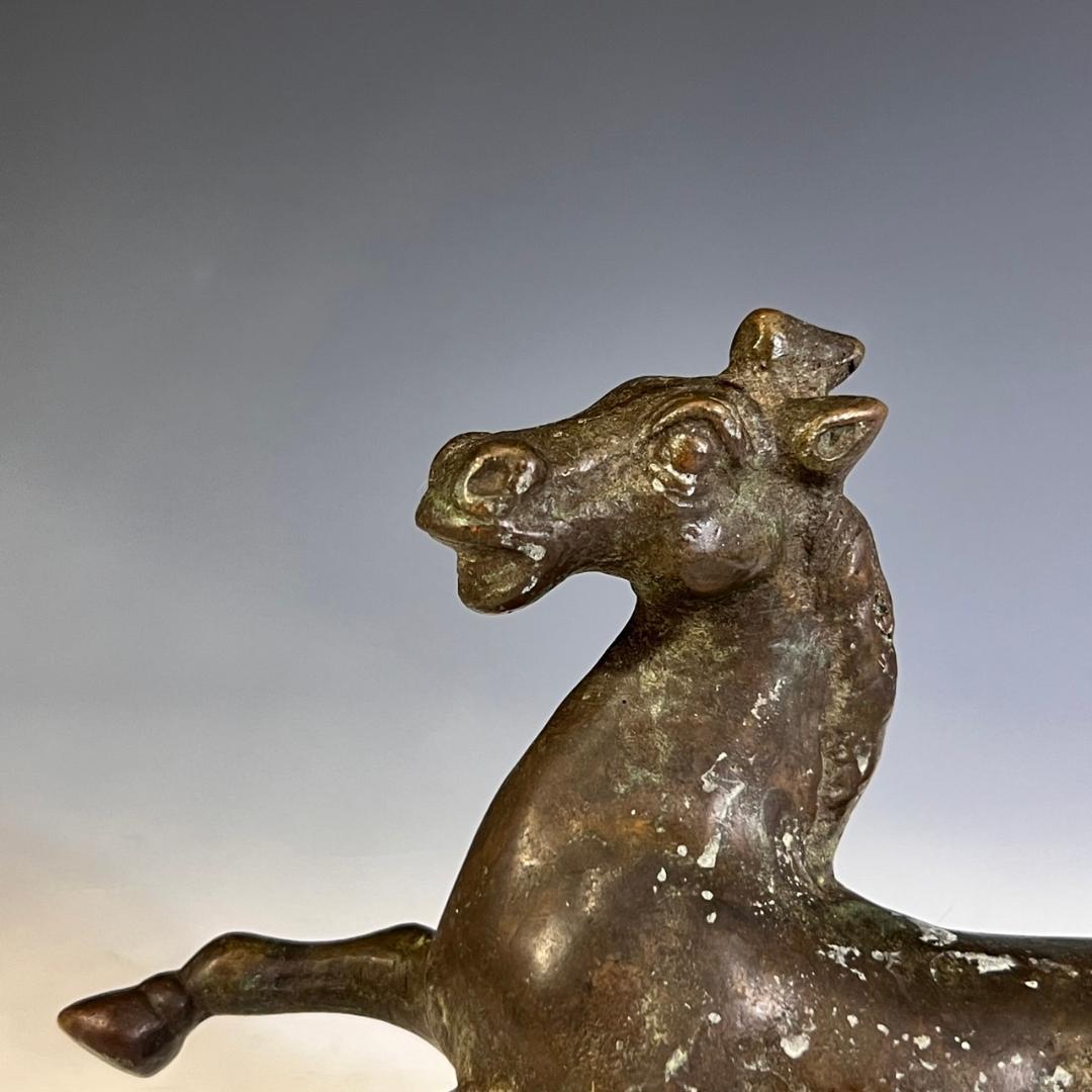 中国骨董 銅器 銅奔馬 馬踏飛燕 馬、飛燕を踏む