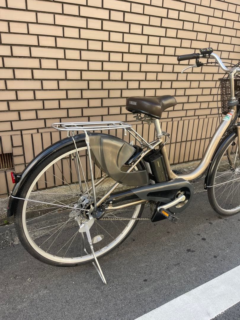 【週末限定】電動アシスト自転車 シルバー 前バスケット付き