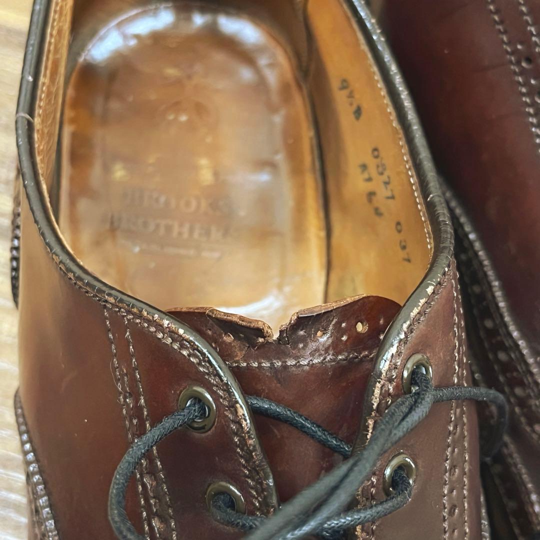 ブルックスブラザーズ　ALDEN シェルコードバン　ウイングチップ　9 1/2