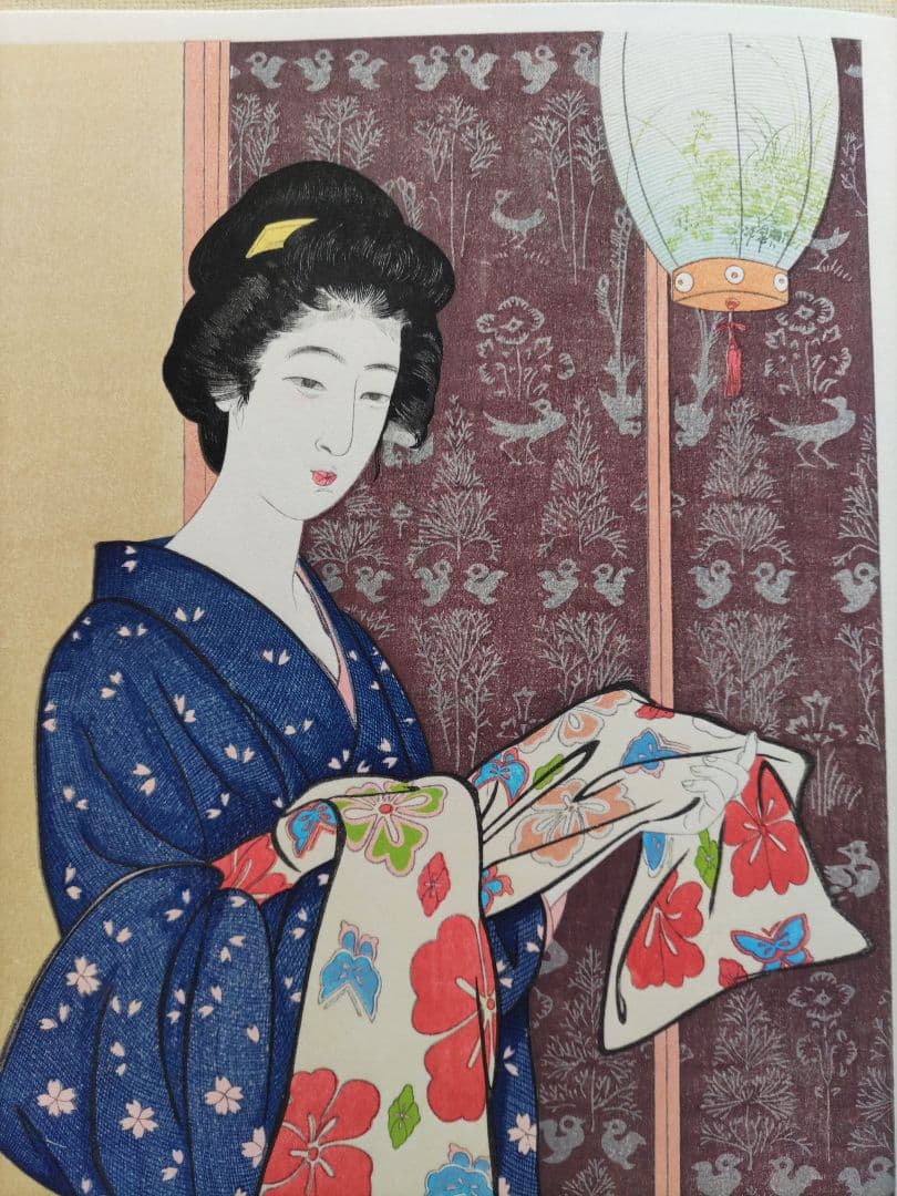 新版 橋口五葉集 夏装の娘 丹青社版 美人画 手摺木版画 大判 - メルカリ