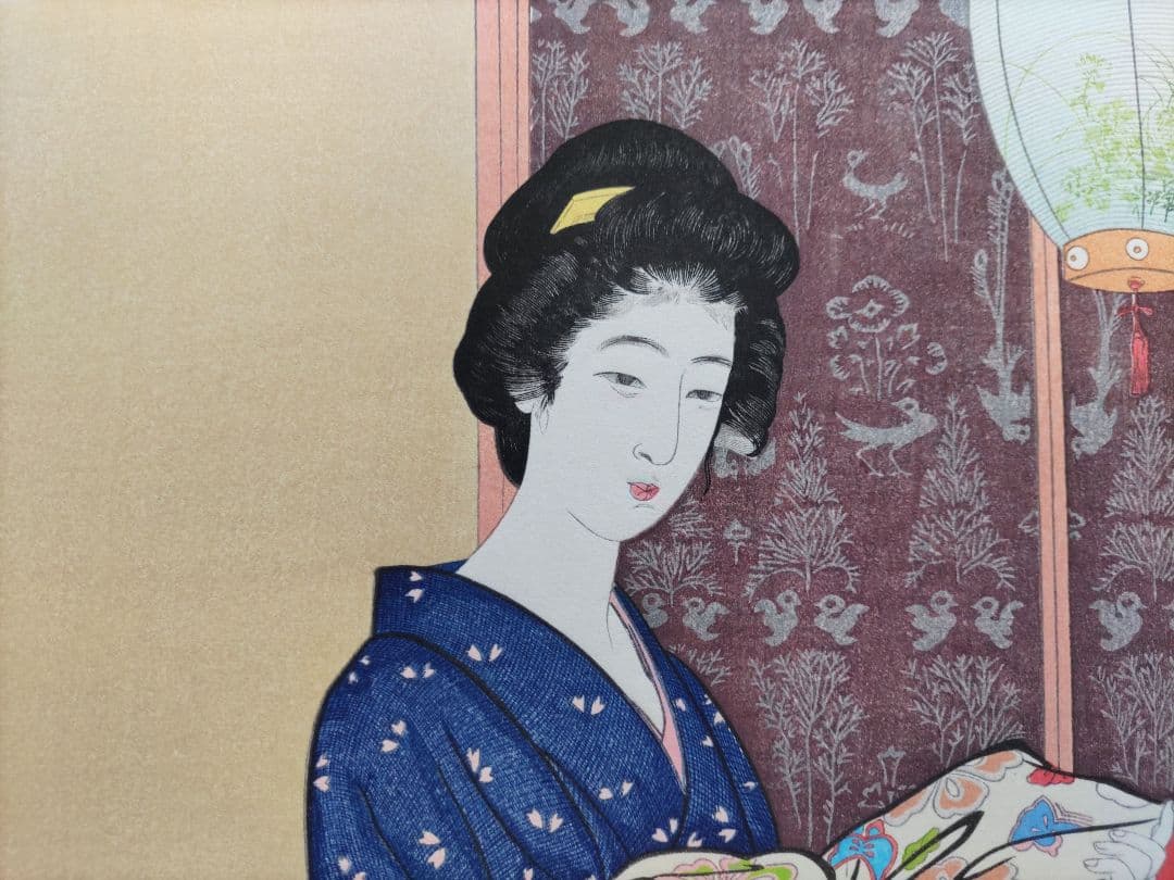 新版 橋口五葉集 夏装の娘 丹青社版 美人画 手摺木版画 大判 - メルカリ