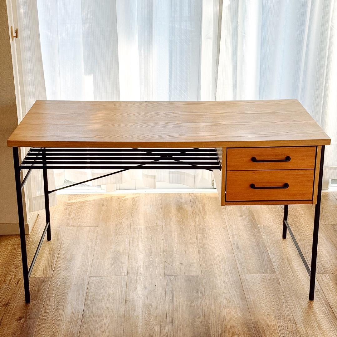 LOWYA PCデスク 引き出し天然木使用ヴィンテージオフィス【販売終了品】