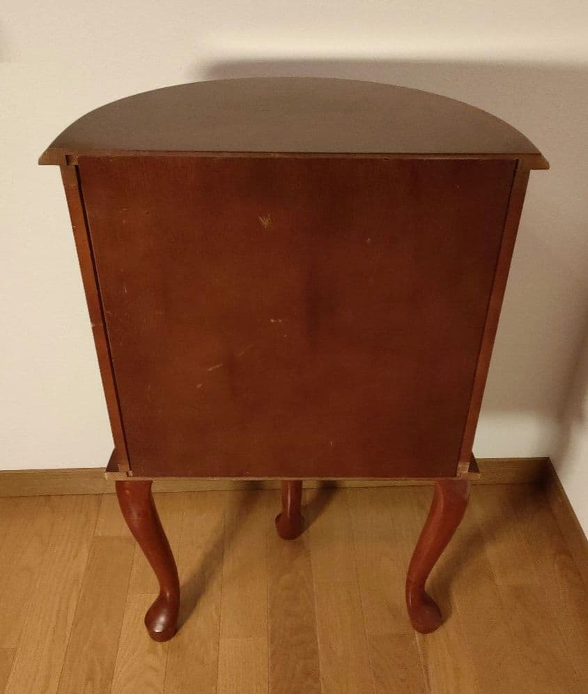 アンティーク調 木製 猫脚 ジュエリーチェスト 4段 猫足 3本足