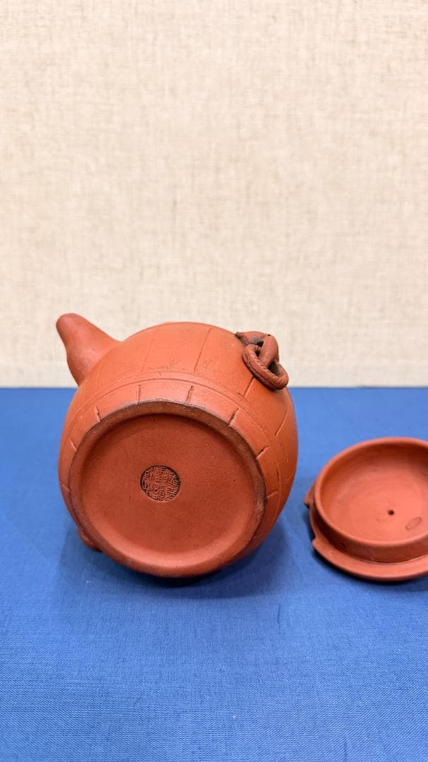 在銘】紫砂 提梁壺｜獅子面環装・古作風合｜一点物