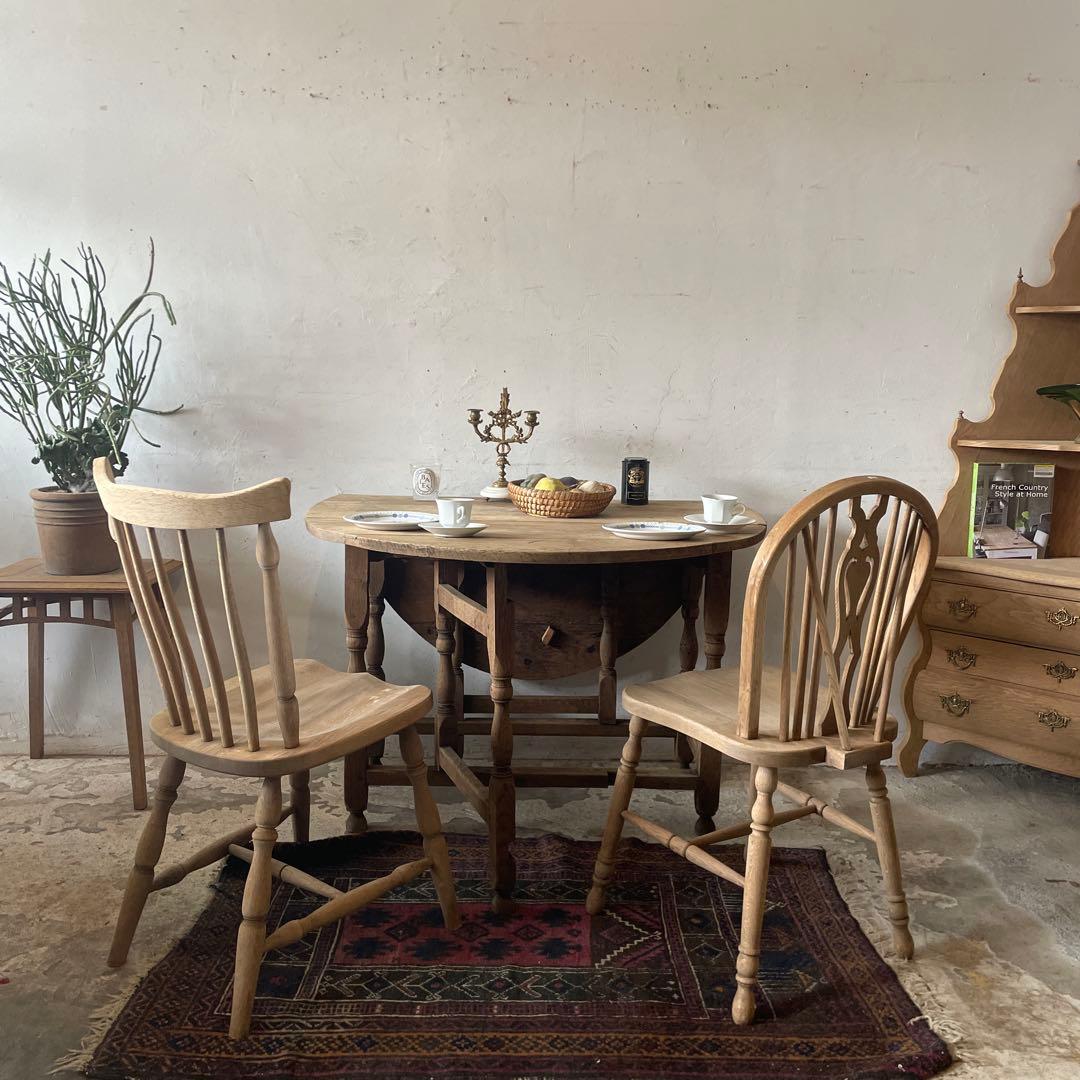 年末・年始SALE ゲートレッグテーブル ドロップリーフテーブル 剥離