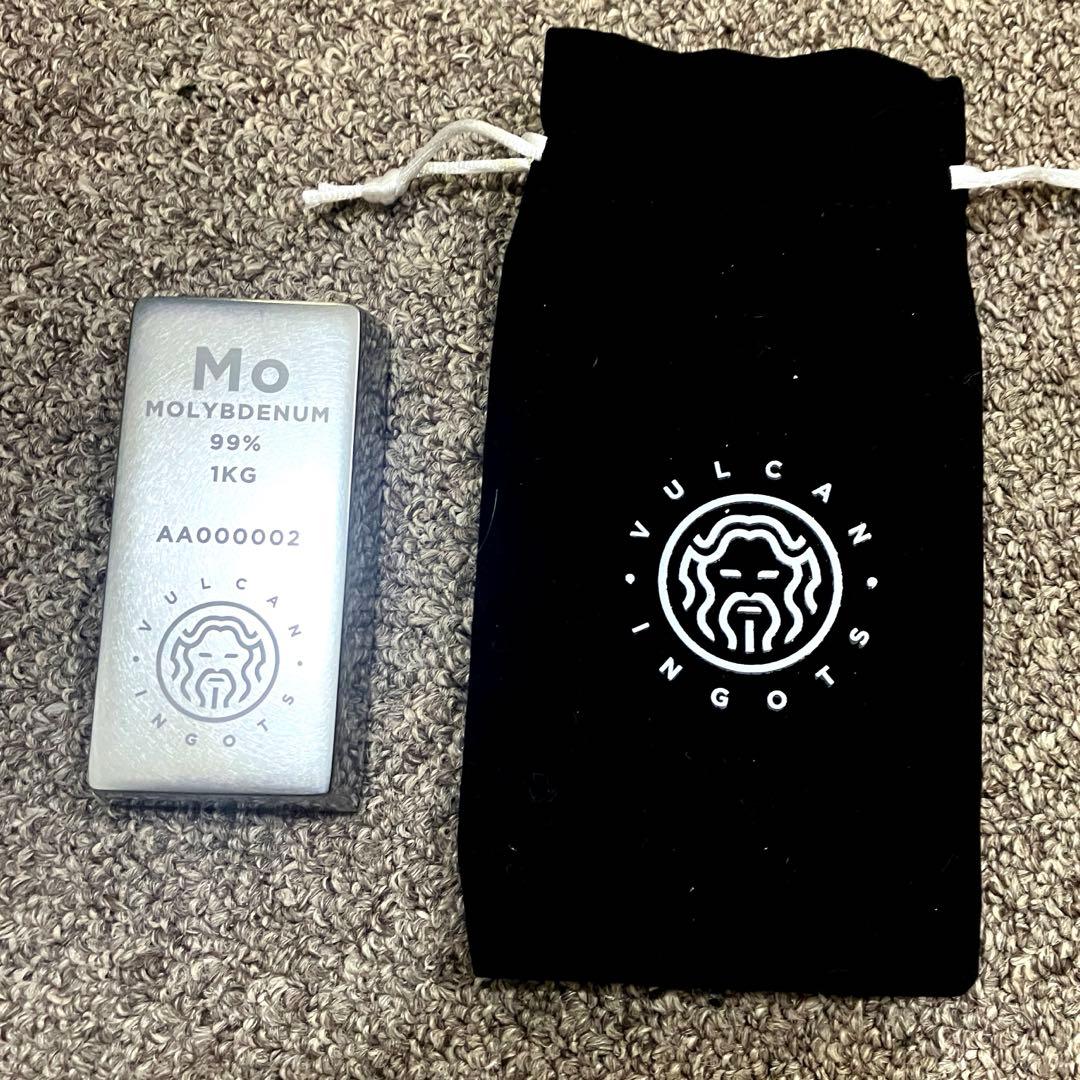 希少 モリブデン インゴット1kg レアメタル 元素標本 molybdenum