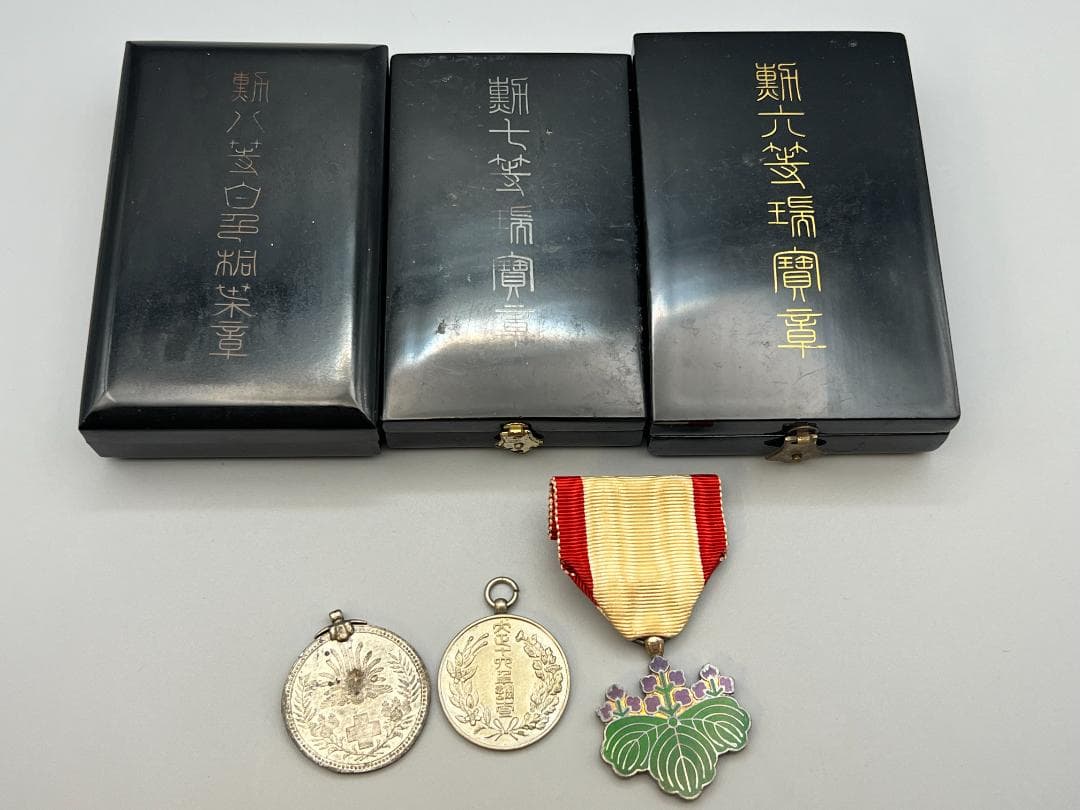 海】銀製 記念章 勲章 記章 バッチ メダル 4点 2点おまけ 重量73.7g