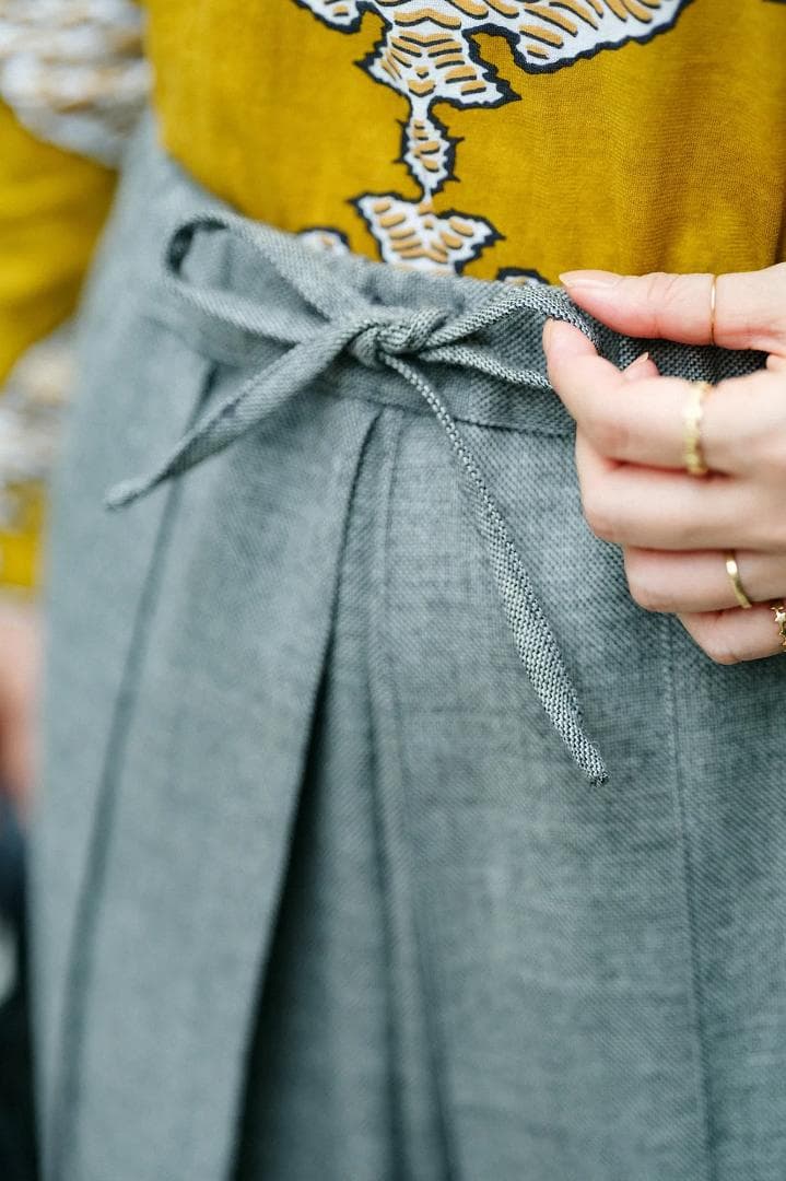 【白湯】梳毛　袴富士鈍色杢　Sサイズ