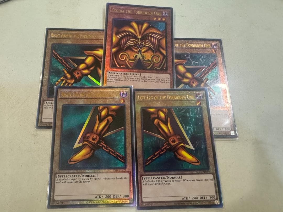 英語アジア版泰亜 レリーフ 封印されしエクゾディア 5枚セット 遊戯王