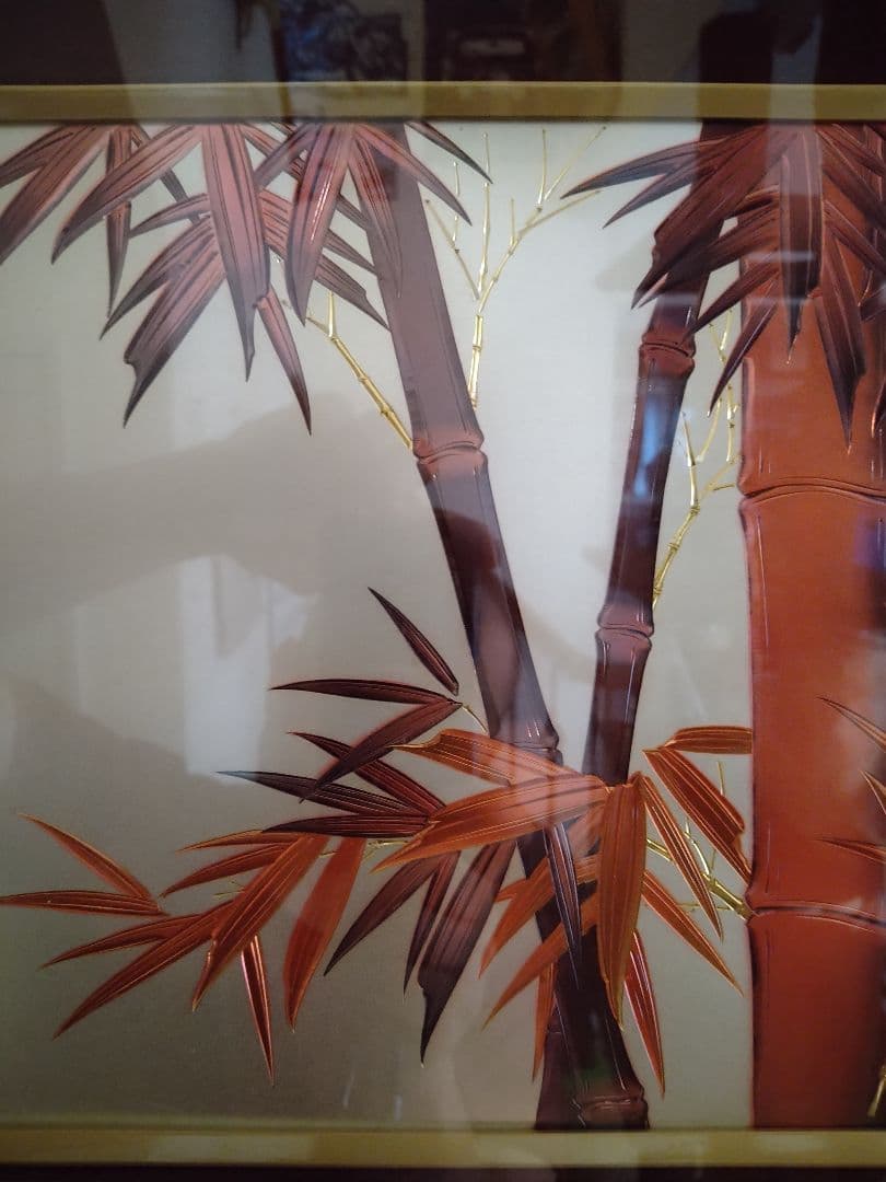 彫金 #赤竹 #開運 #縁起物 #金属アート