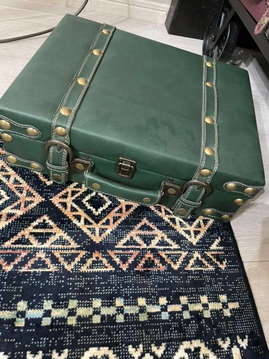 アンティーク調 収納ケース付テーブル兼チェスト美品（449）