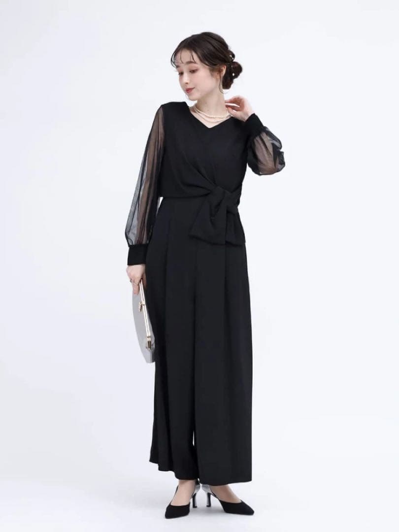 新品　ヤマダヤ　Rire Fete ウエストリボン ロングドレス　パンツ