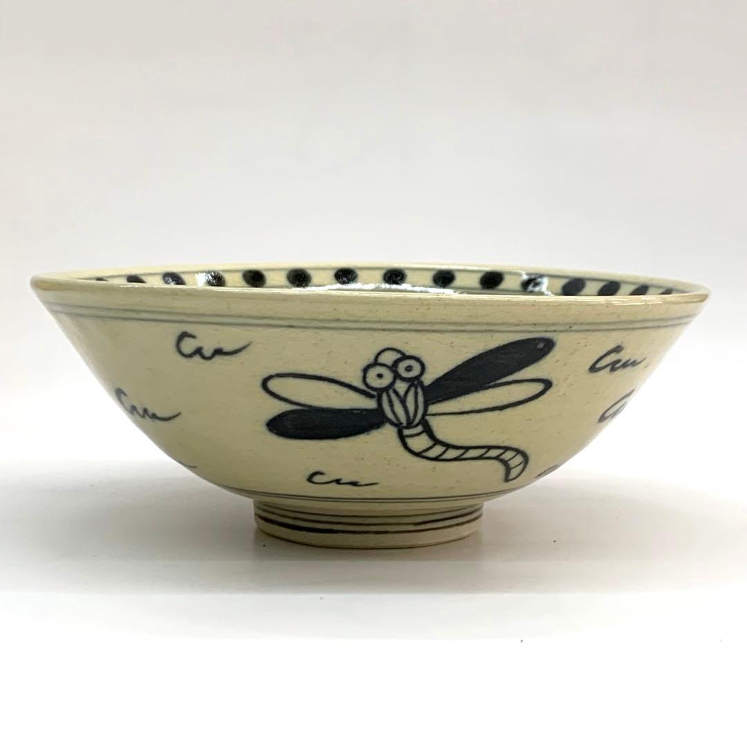 茶碗 安南とんぼ】不老園 平茶碗 共箱