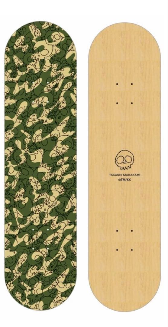スケートボード Takashi Murakami Camo Skull Skateboard
