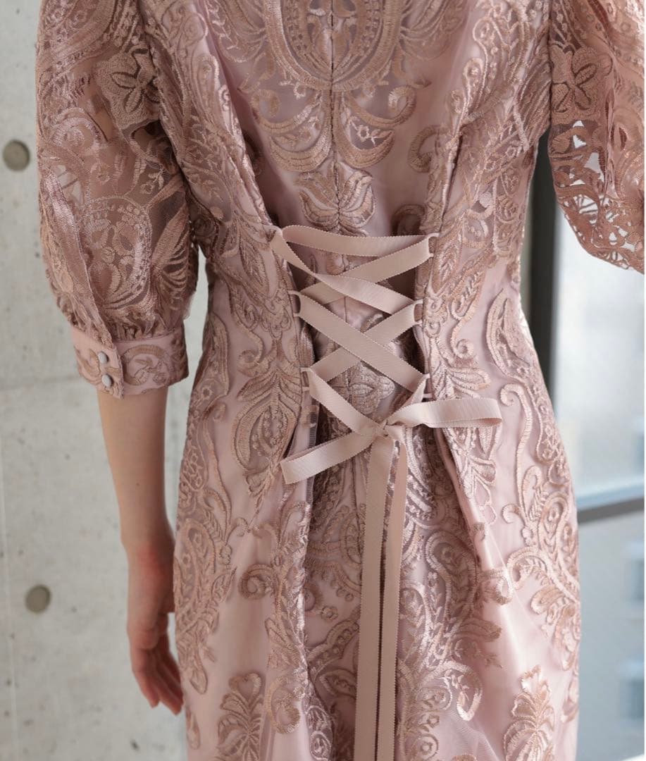《美品》刺繍レース　オケージョンドレス