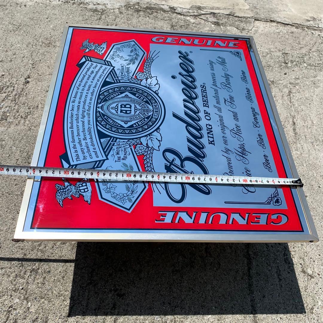 54×46cm　バドワイザー　パブミラー　Budweiser 鏡