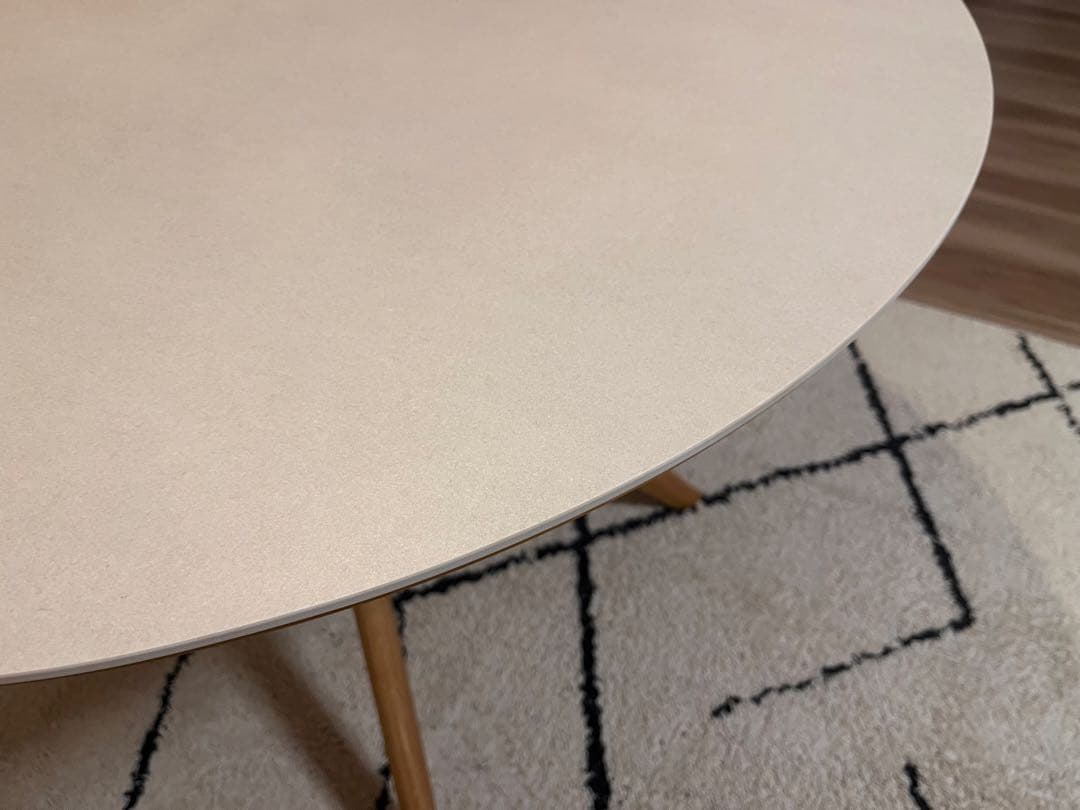 foranew円形ホワイトダイニングテーブル
