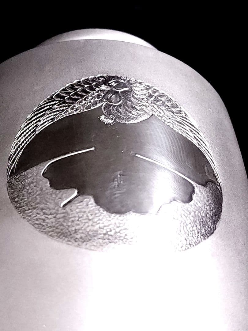 純銀 秋田 森製 花瓶 贈り銘 小樽市功労者表彰紀念 約588.36g