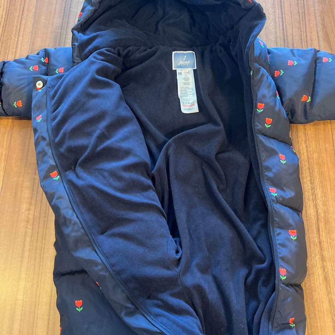 jacadi チューリップ柄スノースーツジャンプスーツ 18M