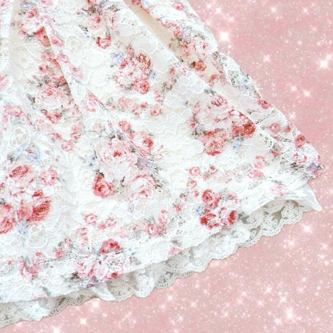 00s y2k LIZ LISA 姫カジ　姫ギャル　スカパン　花柄　レース