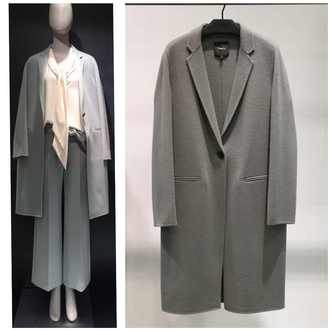 セオリー 現行タグ カシミヤ ダブルフェイスチェスターコート 膝丈 M
