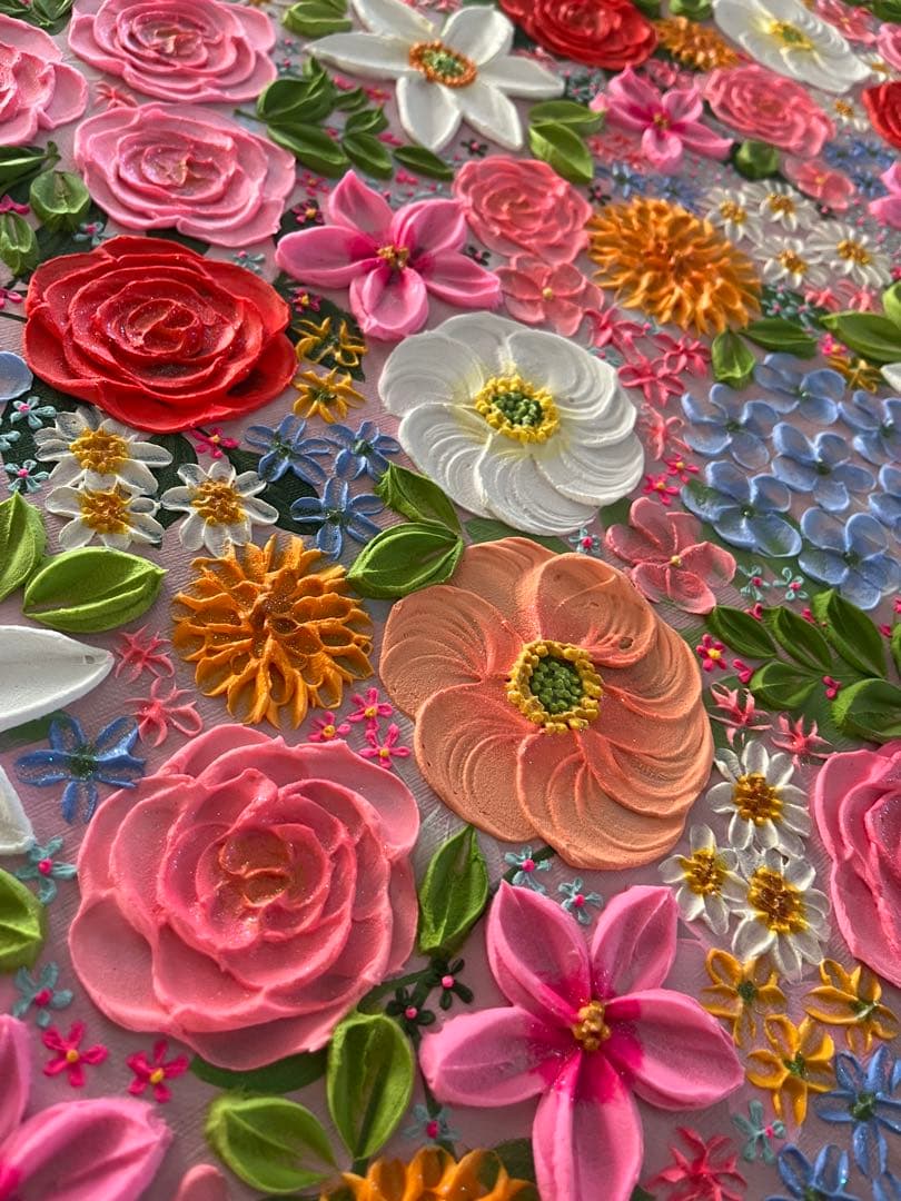 ☆KK☆様リクエスト作品 ボタニカル テクスチャーアート 現代アート 花