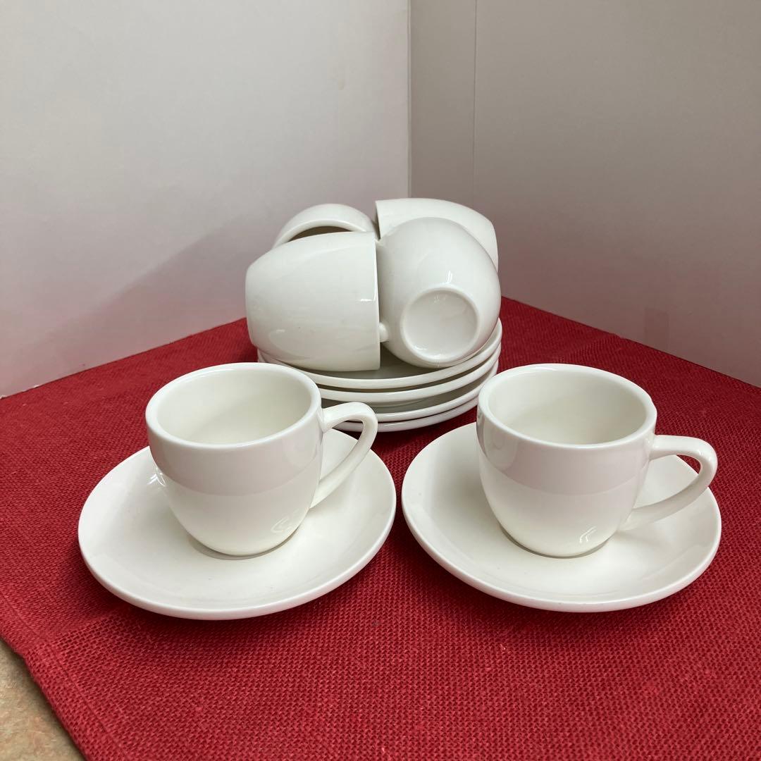 ホワイトデミタスカップ6個セット - メルカリ