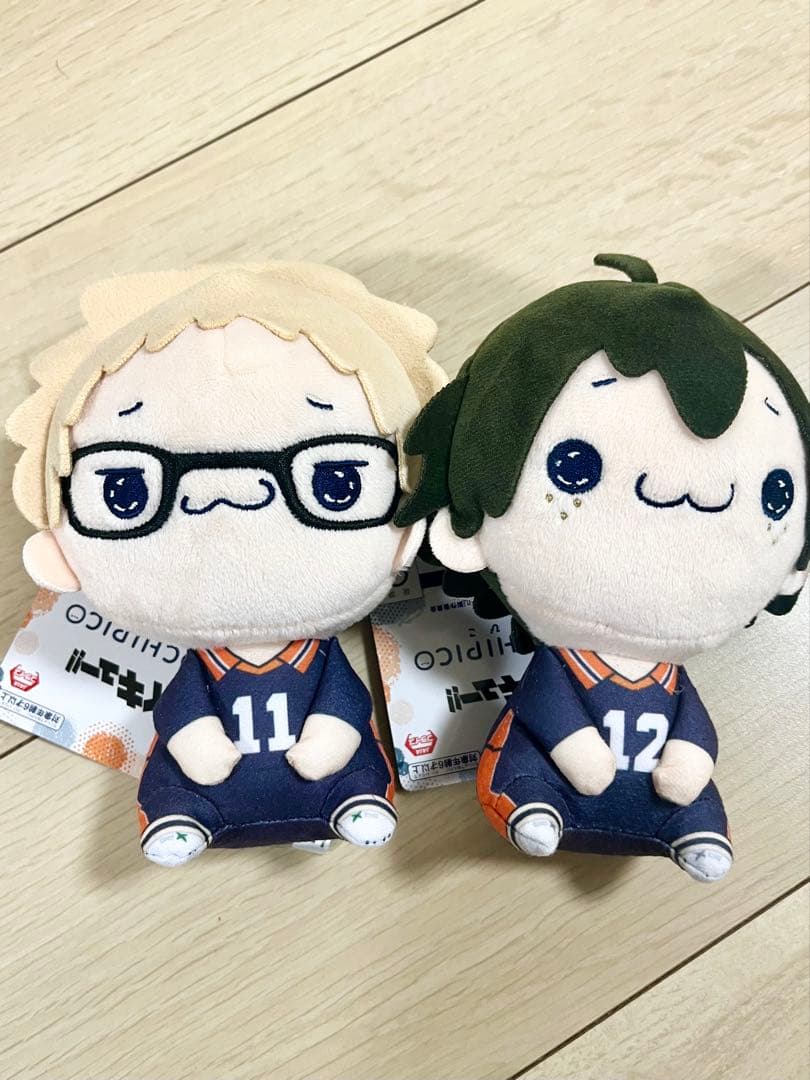 ハイキュー!! 月島蛍 山口忠 もちぴこ ぬいぐるみ 2種セット - メルカリ