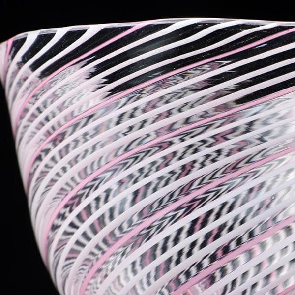 Y2679-2 大正ガラス 深鉢型マーブル渦文 氷コップ 和硝子 ＃6