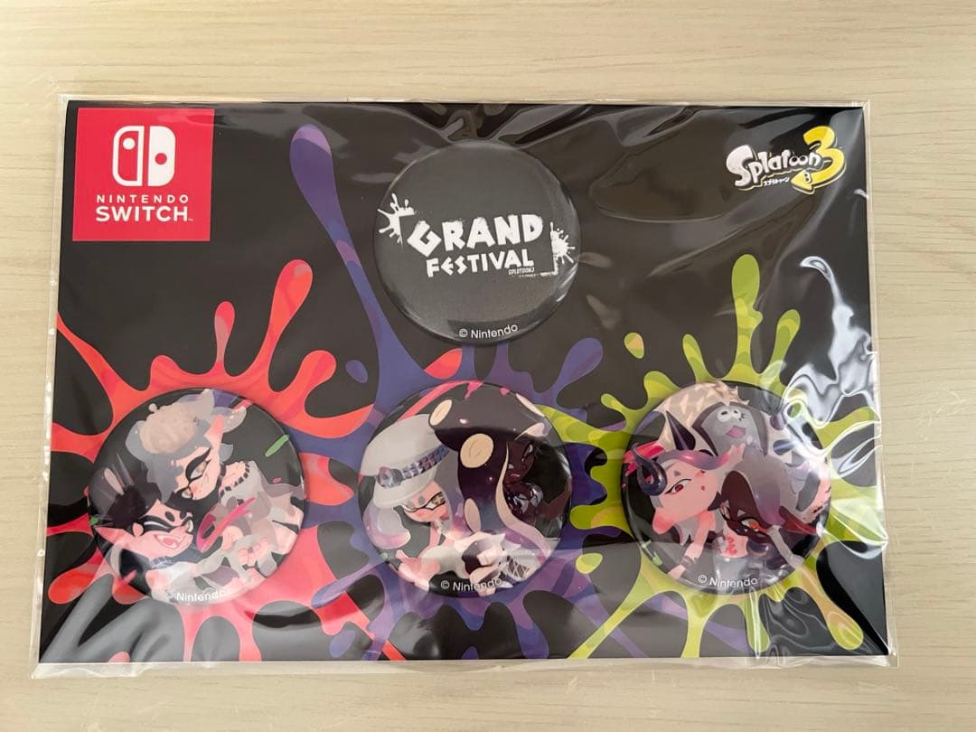 スプラトゥーン3 グランドフェス 缶バッジ