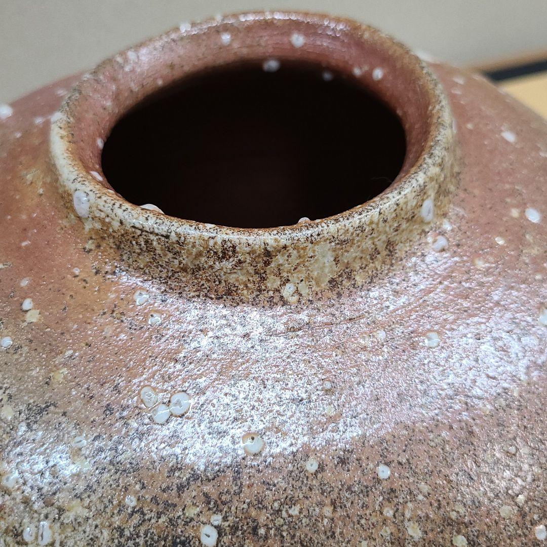 信楽焼 加藤肇作 窯変壷 高さ1尺0.5寸（約32cm） 共箱なし 本物保証