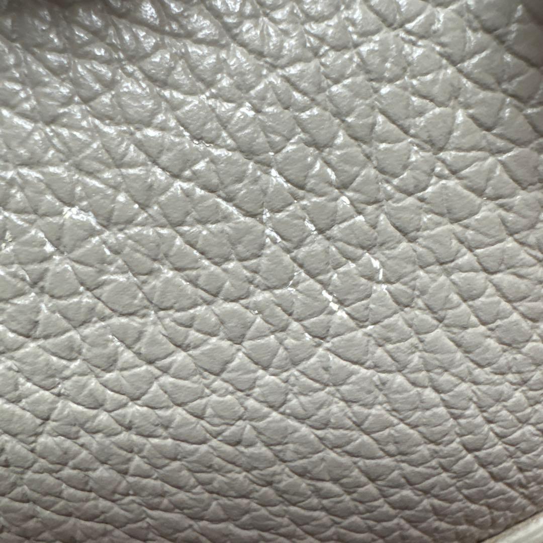 FURLA ベージュグレー レザー ショルダーバッグ