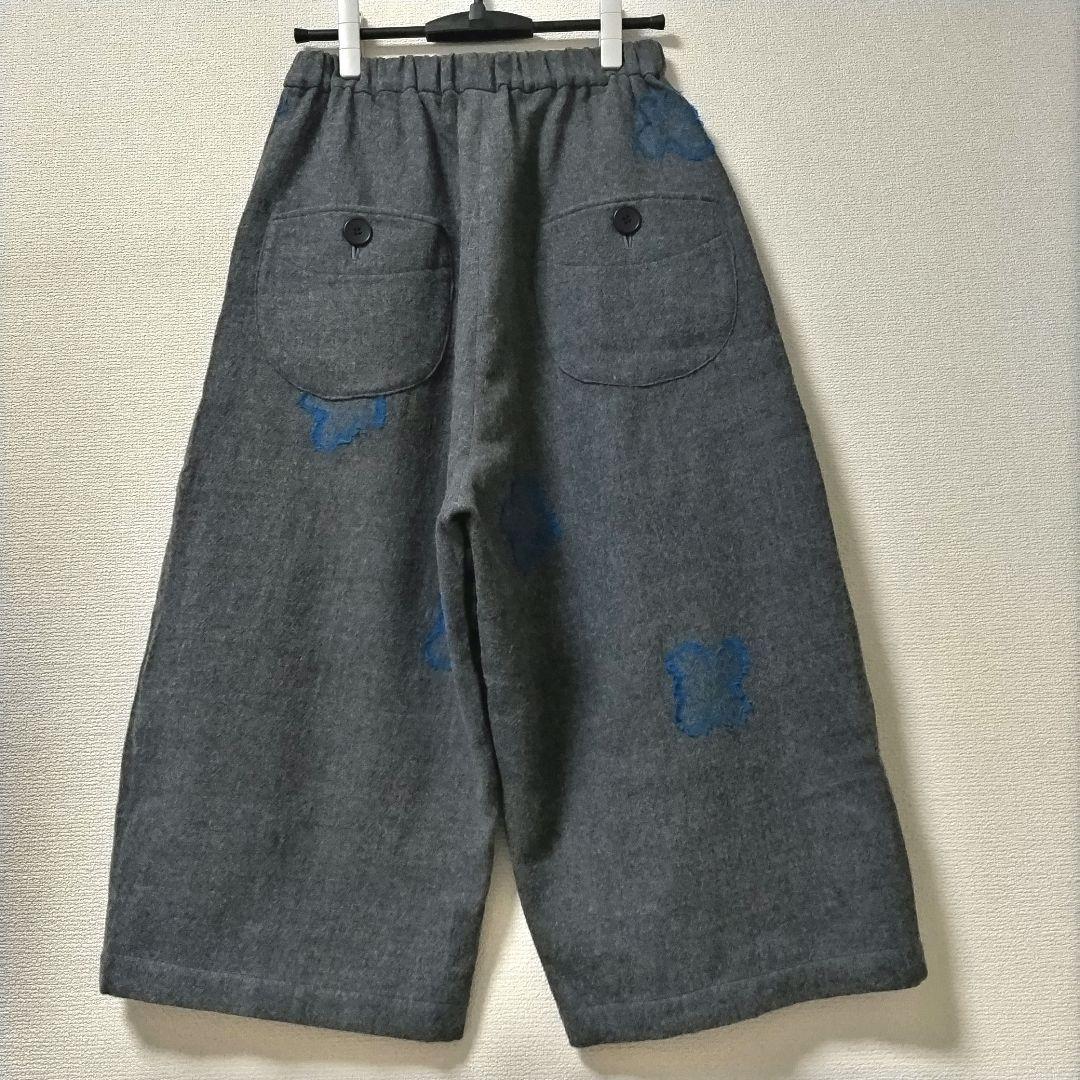 CRESCENT　ワイドパンツ　ウール　ジャガード織り