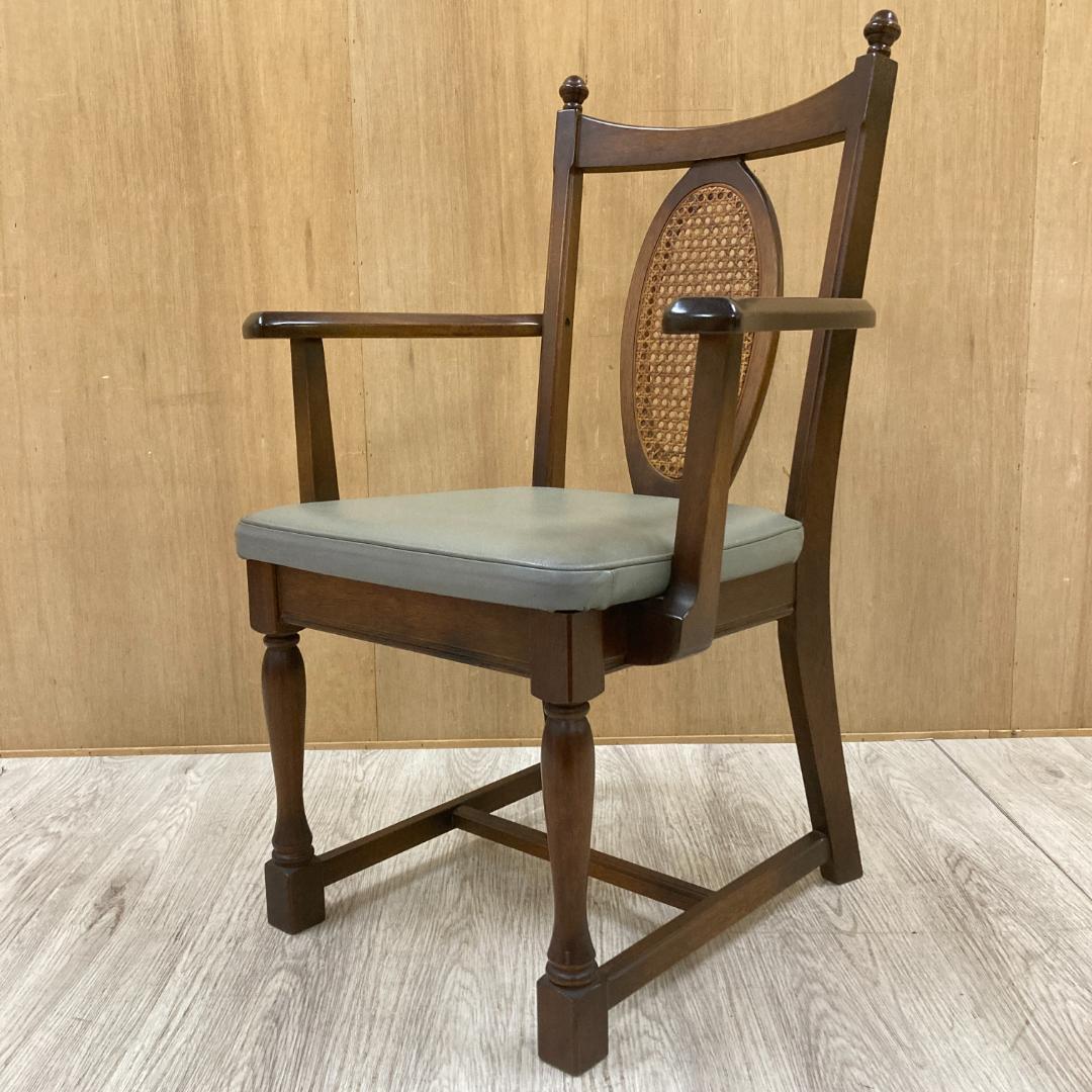 ナガノインテリア ダイニング回転チェア緑2/3 ナガノインテリア