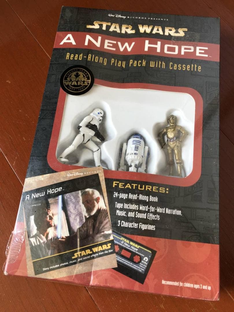 STAR WARS・スターウォーズ カセットブック3点セット フィギュア付限定版