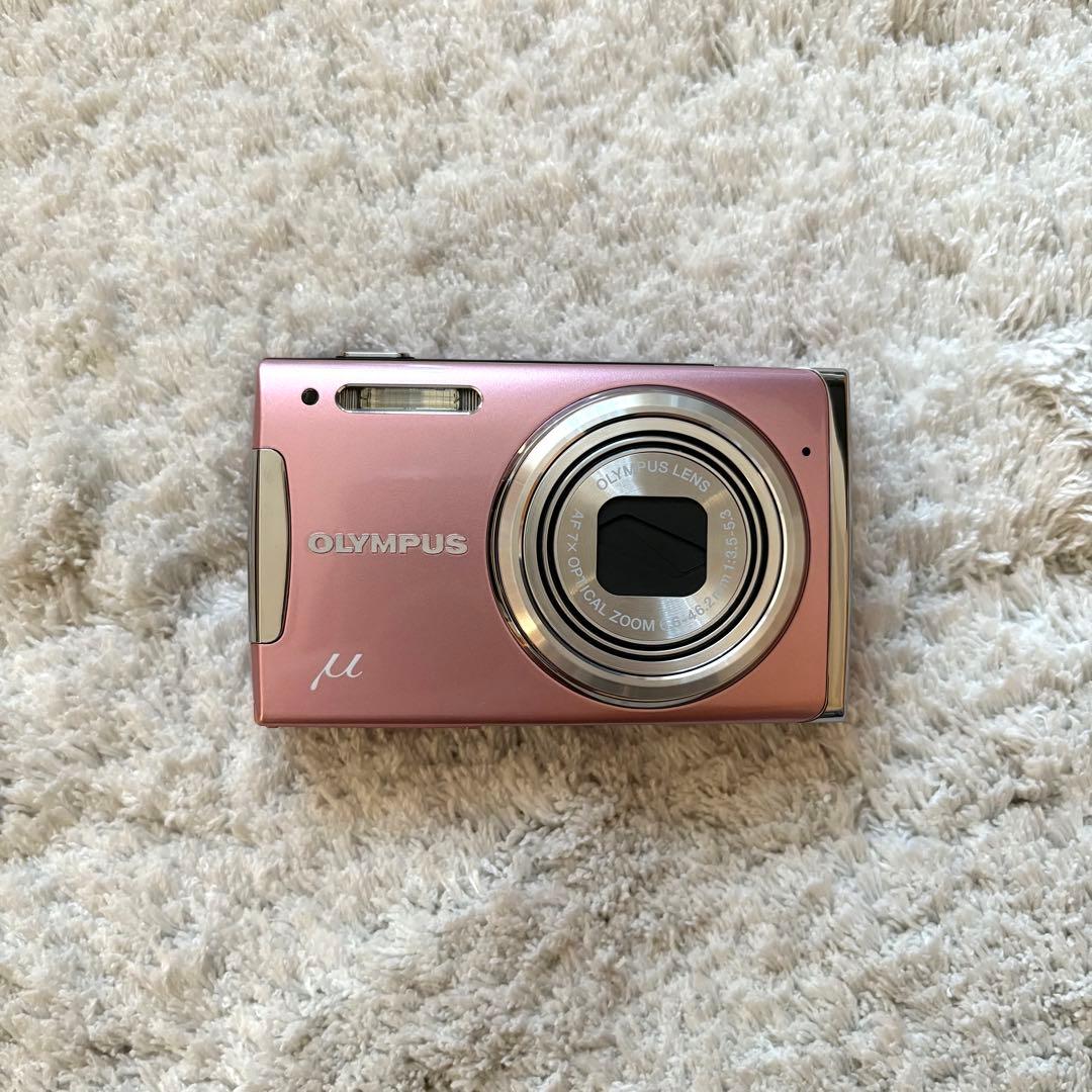 動作確認済】OLYMPUS オリンパス μ1060 レトロコンデジ ピンク