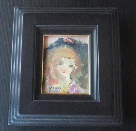 織田 廣喜 氏の「少女」F0号日本芸術院会員 人気画家98歳没従四位