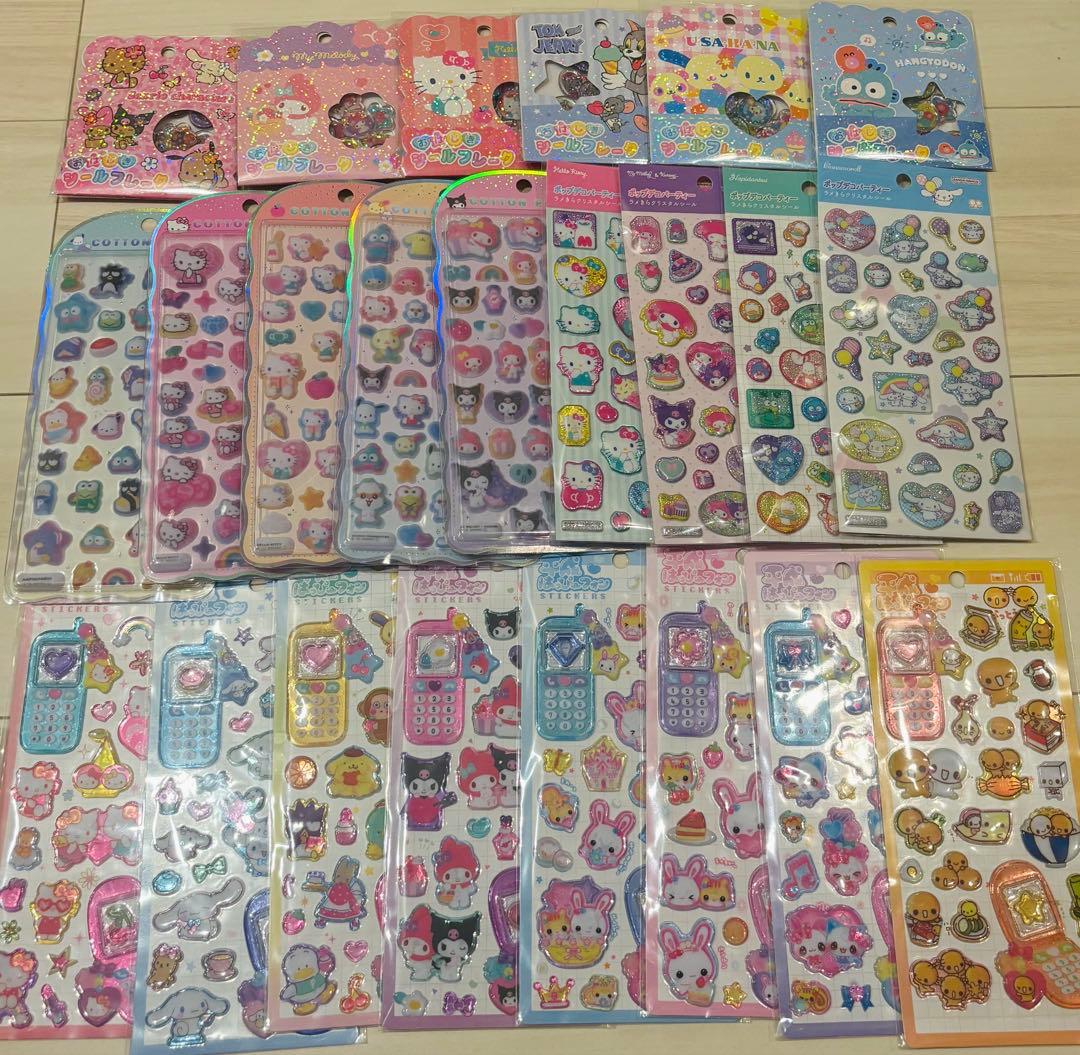 新品　ボンボンドロップシール　サンリオ　うるちゅる　正規品　91枚セット　.