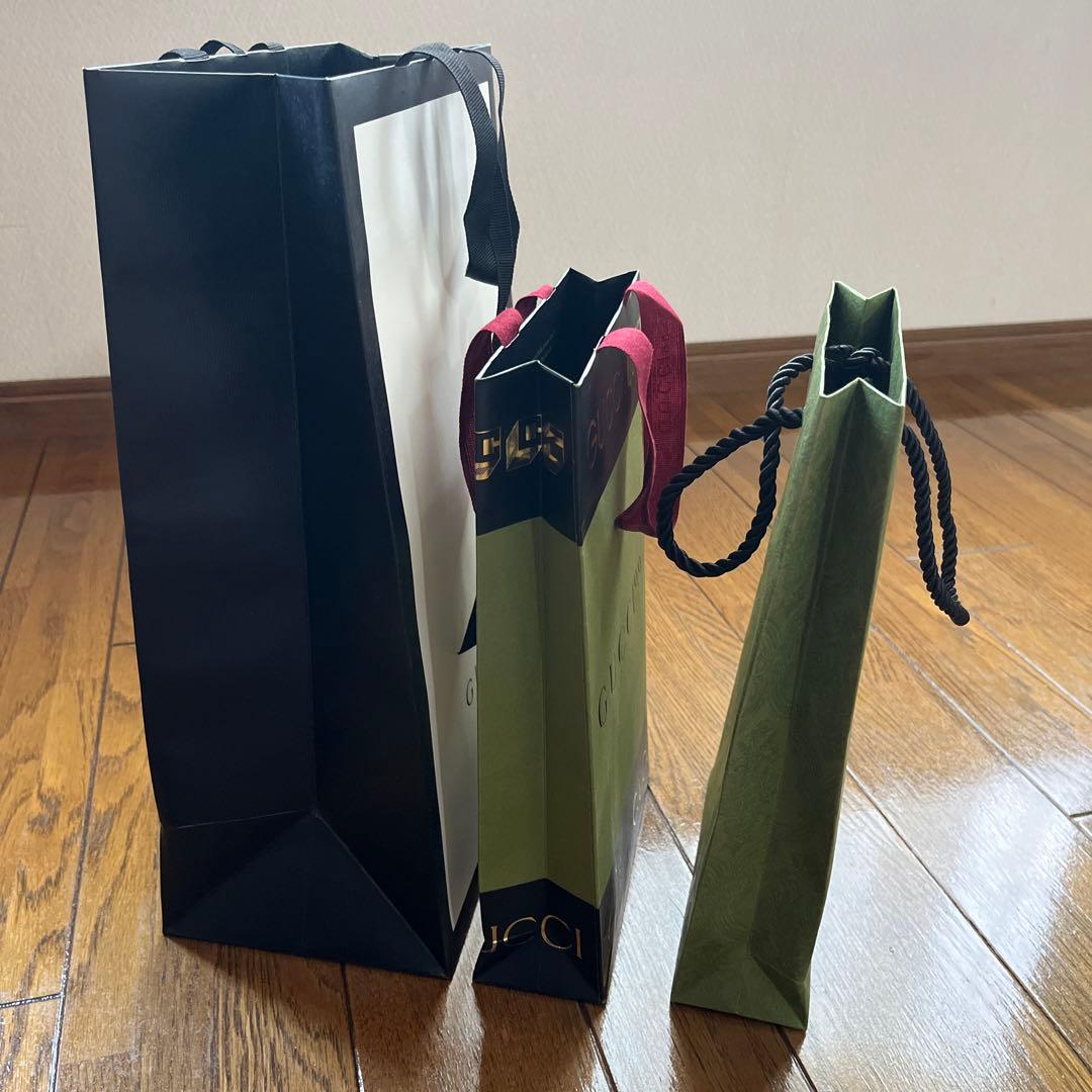 GUCCI グッチ ショッパー 紙袋 3枚セット まとめ売り - メルカリ