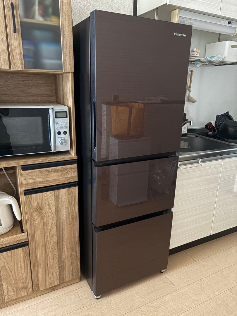 Hisense 2024製3ドア冷蔵庫 283L ダークブラウン G280HBR